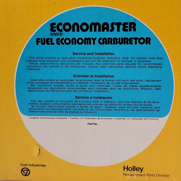 New Vintage Economaster Holley carburetor R7889. - Picture 8 of 11